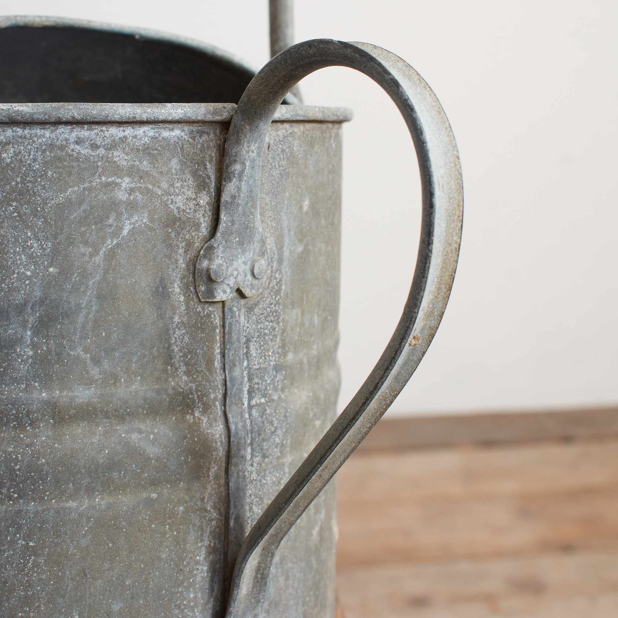 Small Antique Galvanised Watering Can -J
