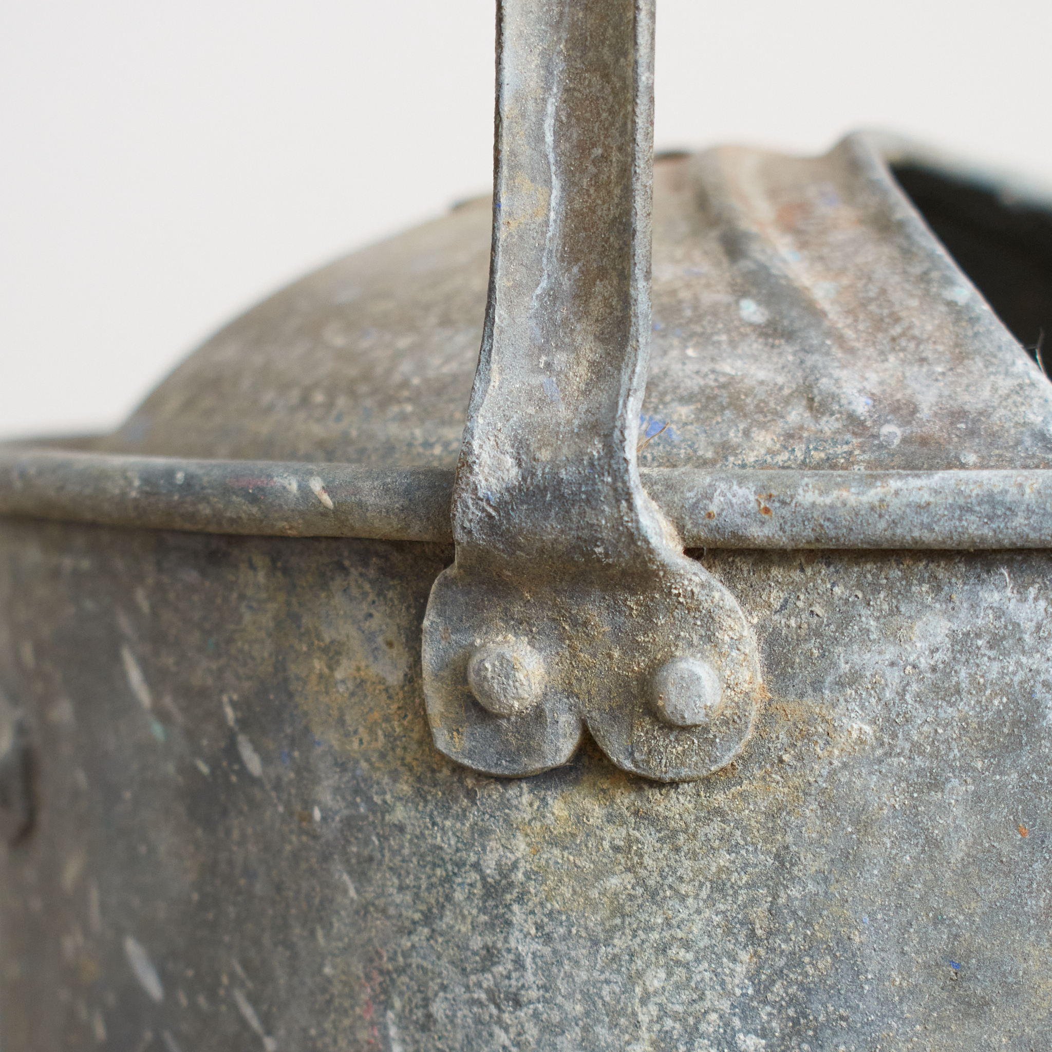 Small Antique Galvanised Watering Can -J