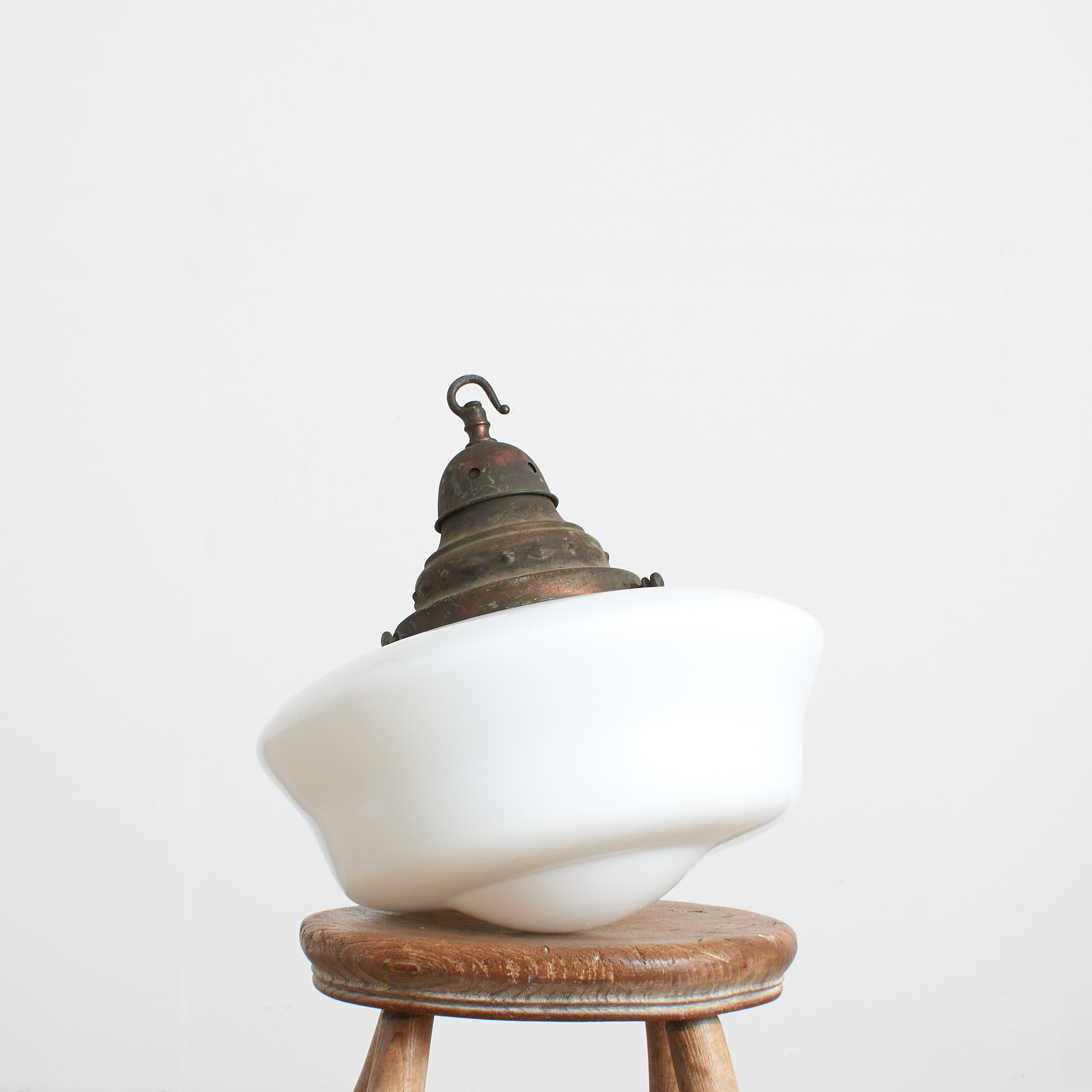 Antique Church Opaline Pendant Light - AV