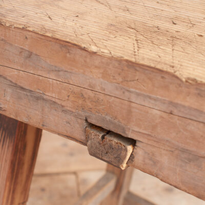 Small Antique Elm Lamp Side Table