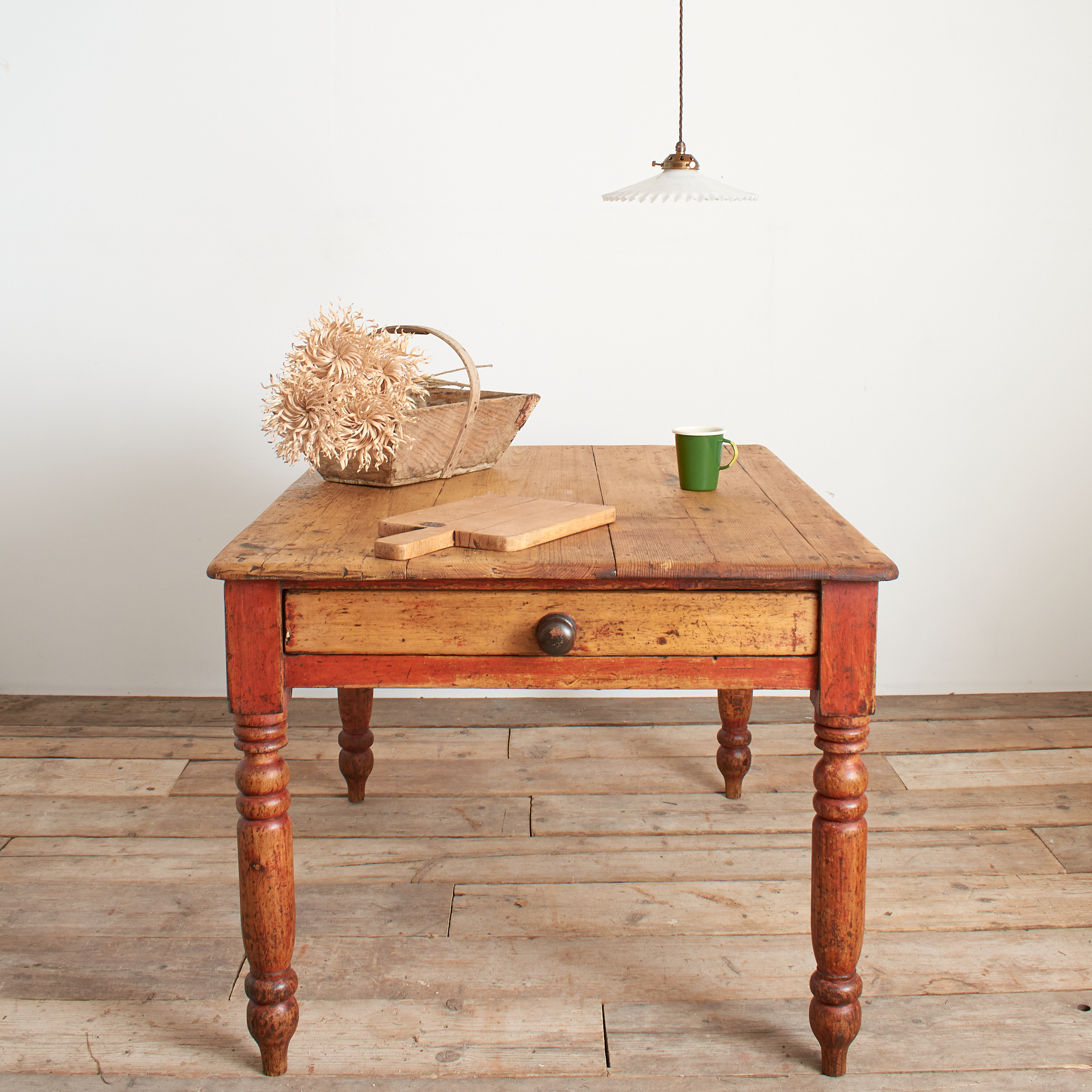 Antique Victorian Farmhouse Kitchen Table