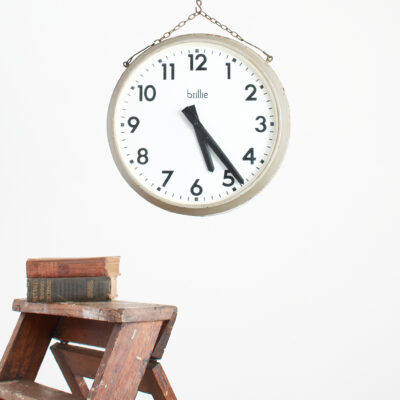 Antique Brillie French Double Sided Kitchen Clock