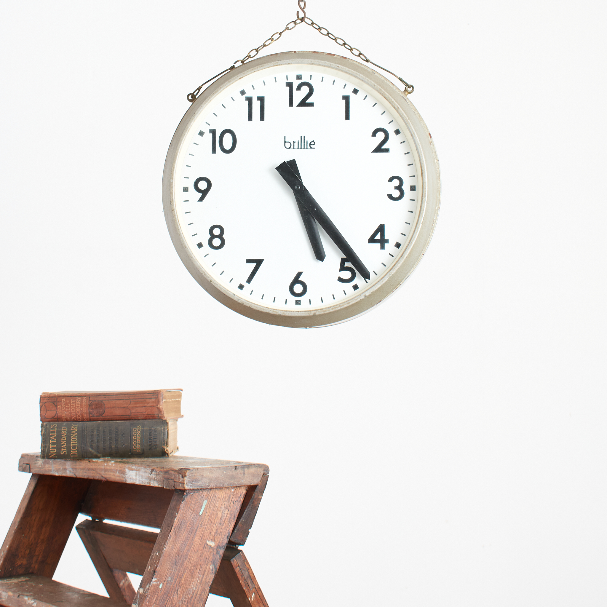 Antique Brillie French Double Sided Kitchen Clock