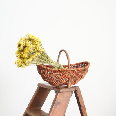 Small Vintage Wicker Garden Basket