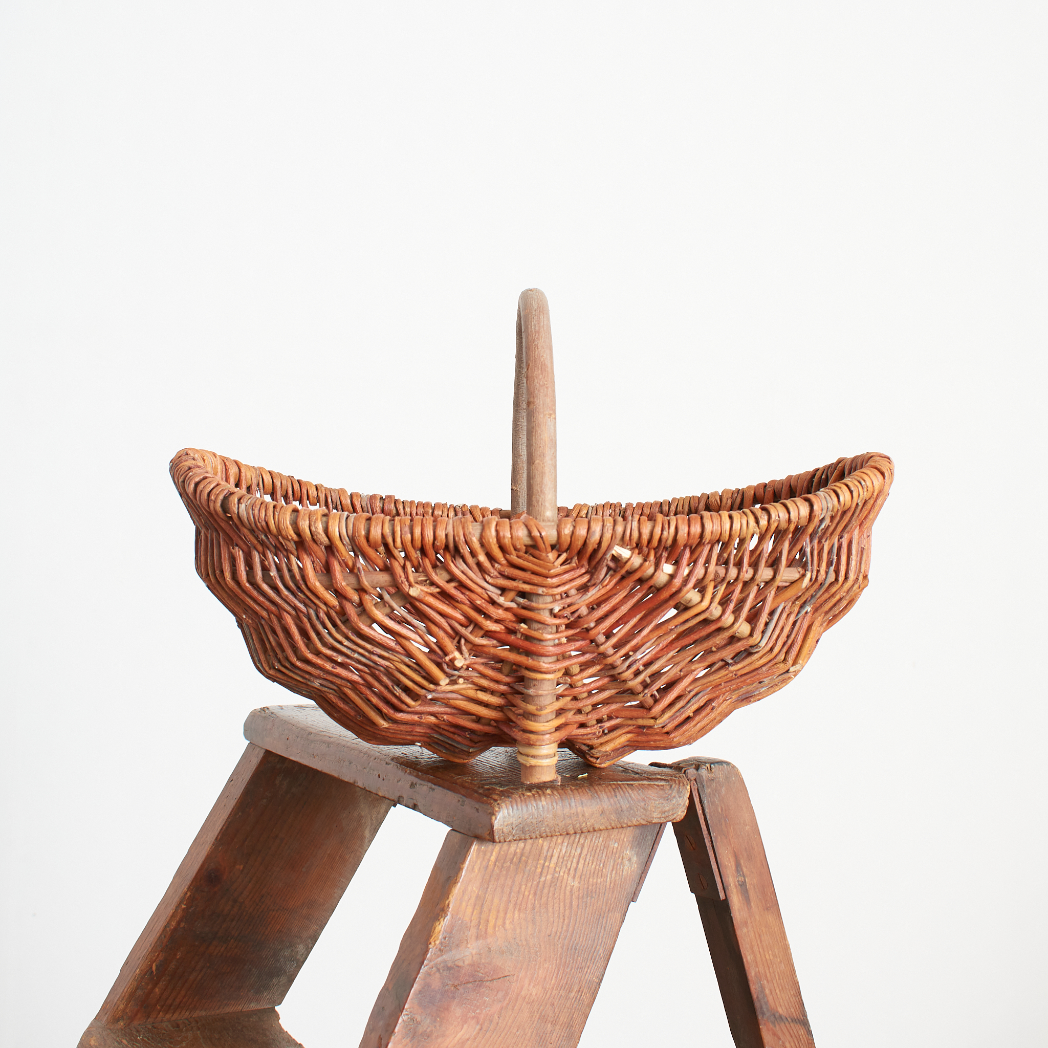 Small Vintage Wicker Garden Basket