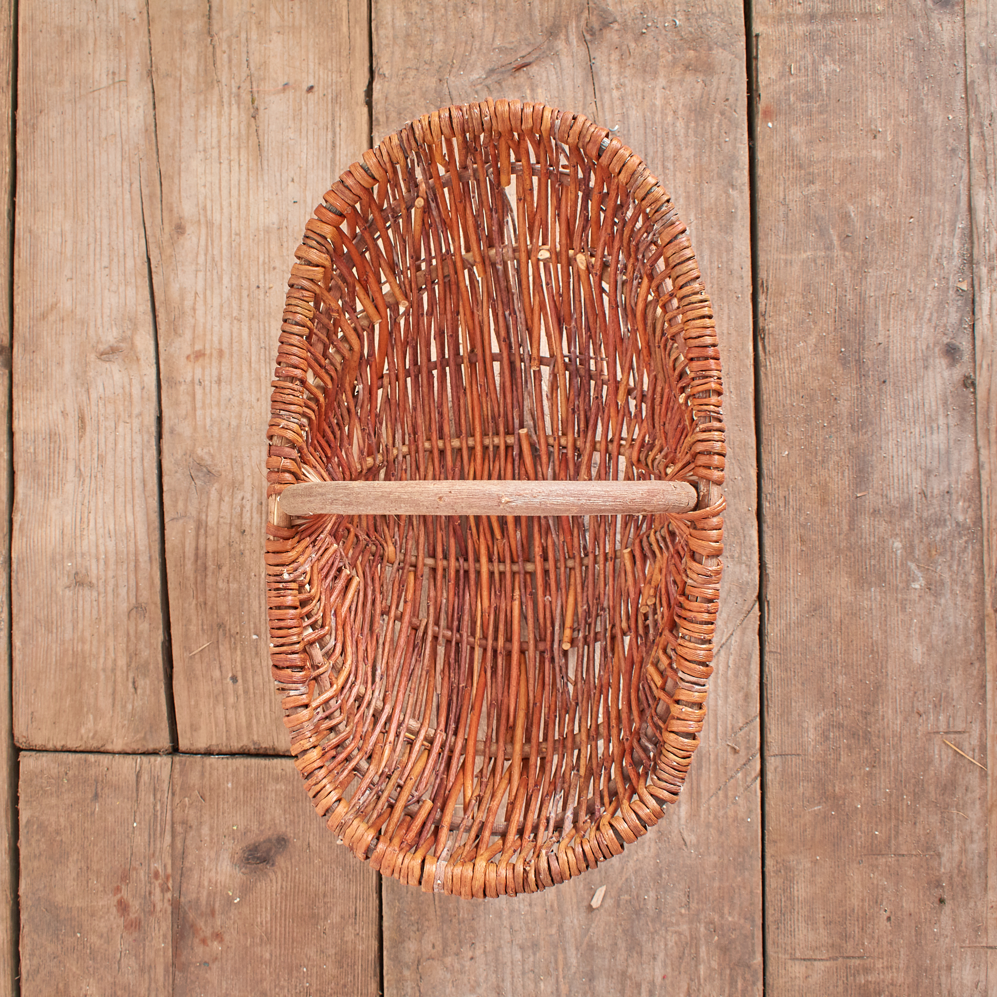 Small Vintage Wicker Garden Basket