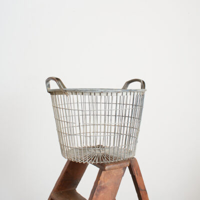 Small Vintage Rustic Wire Storage Potato Basket - C