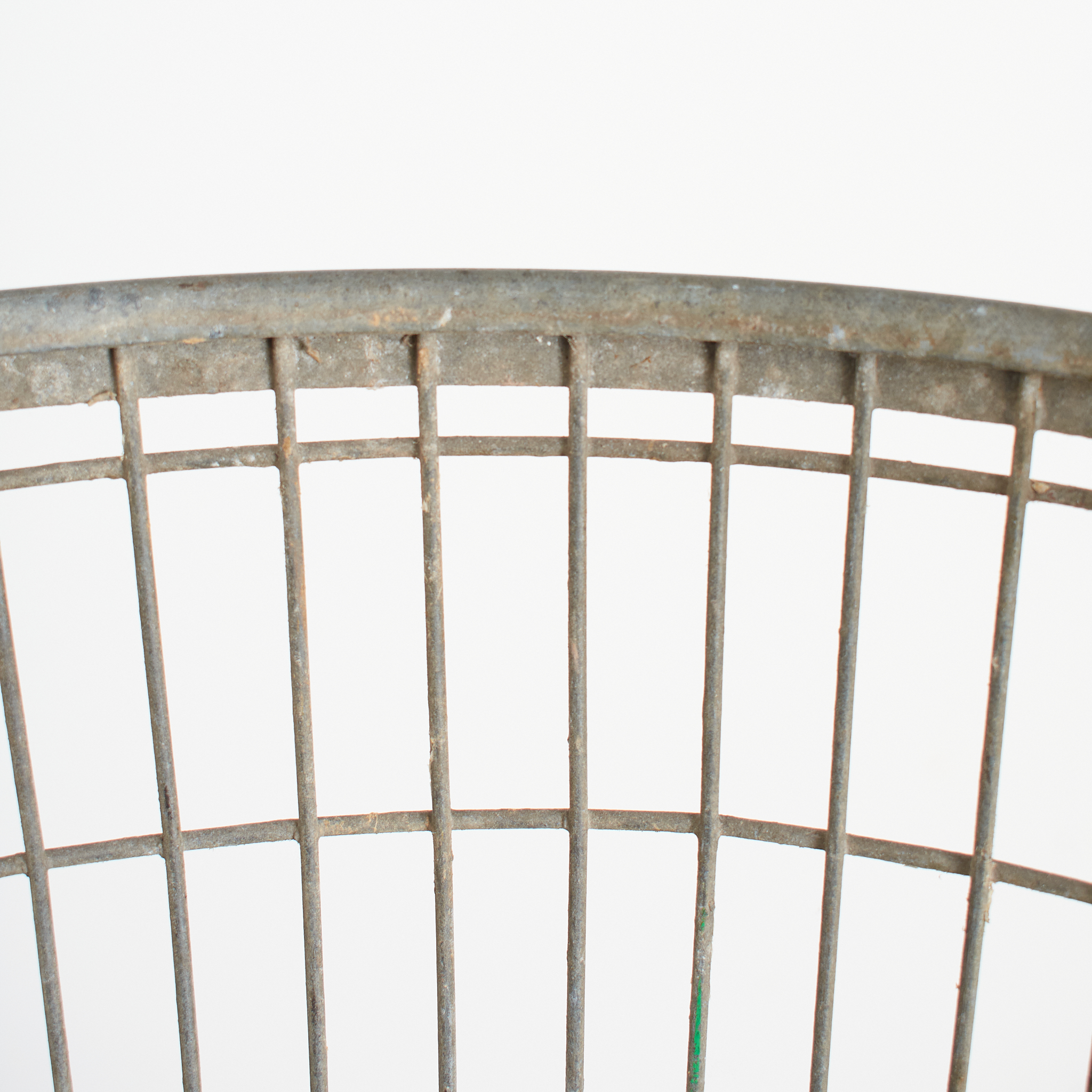 Large Vintage Rustic Wire Storage Basket - D