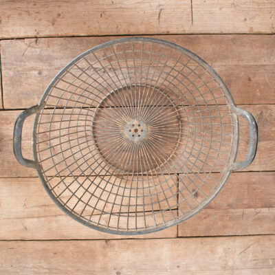 Large Vintage Rustic Wire Storage Basket - D
