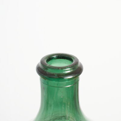 Vintage French Green Glass Demijohn Bottle