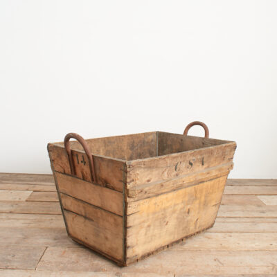 Antique French Champagne Wooden Harvest Crate Planter – C