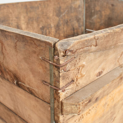 Antique French Champagne Wooden Harvest Crate Planter – C