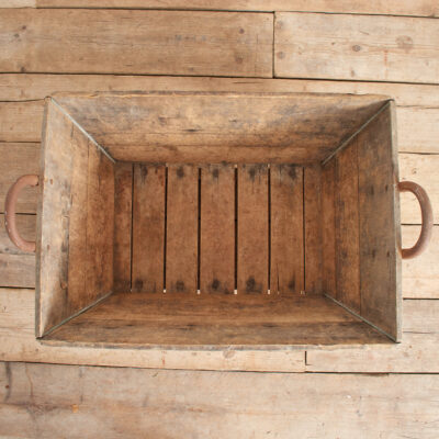 Antique French Champagne Wooden Harvest Crate Planter – C