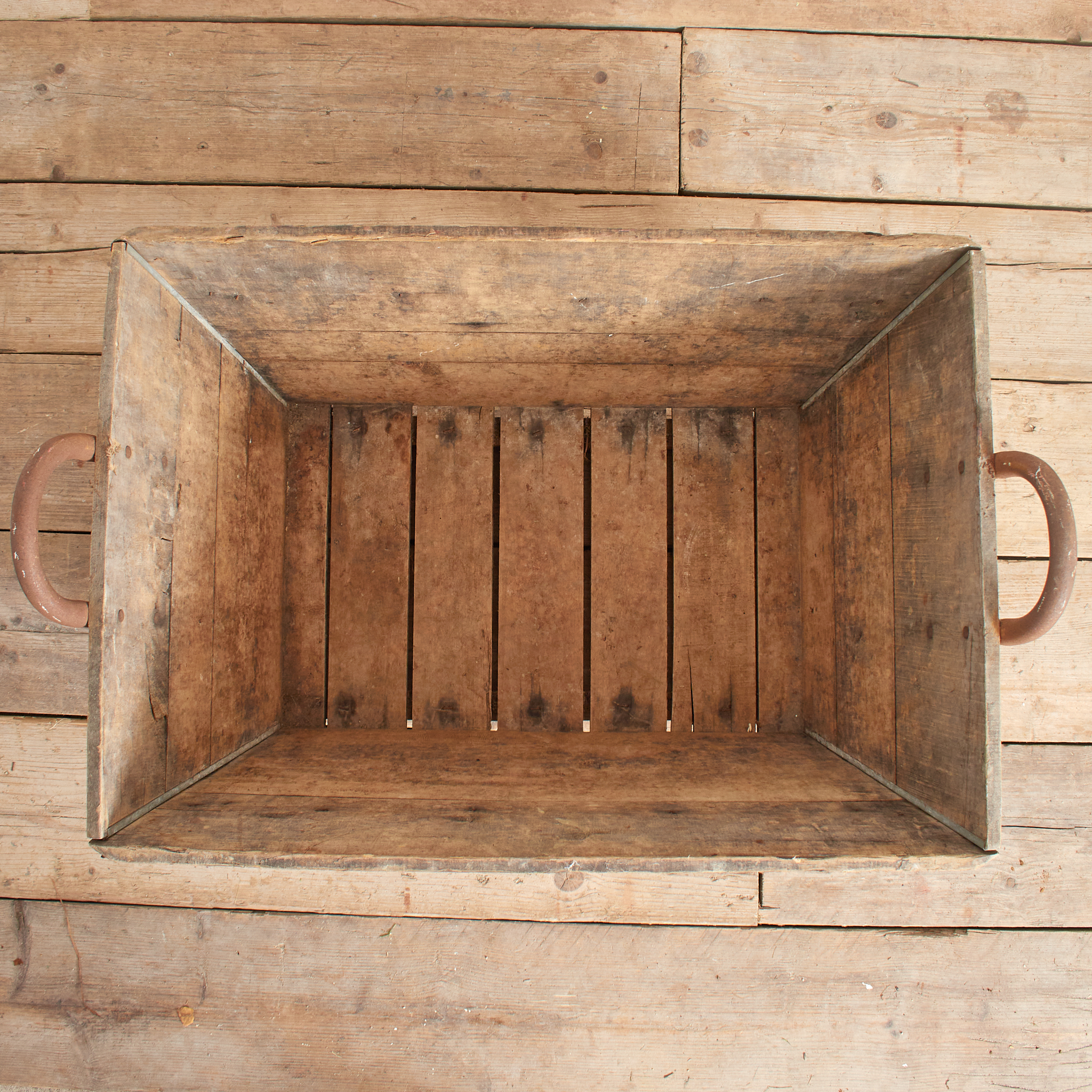 Antique French Champagne Wooden Harvest Crate Planter – C