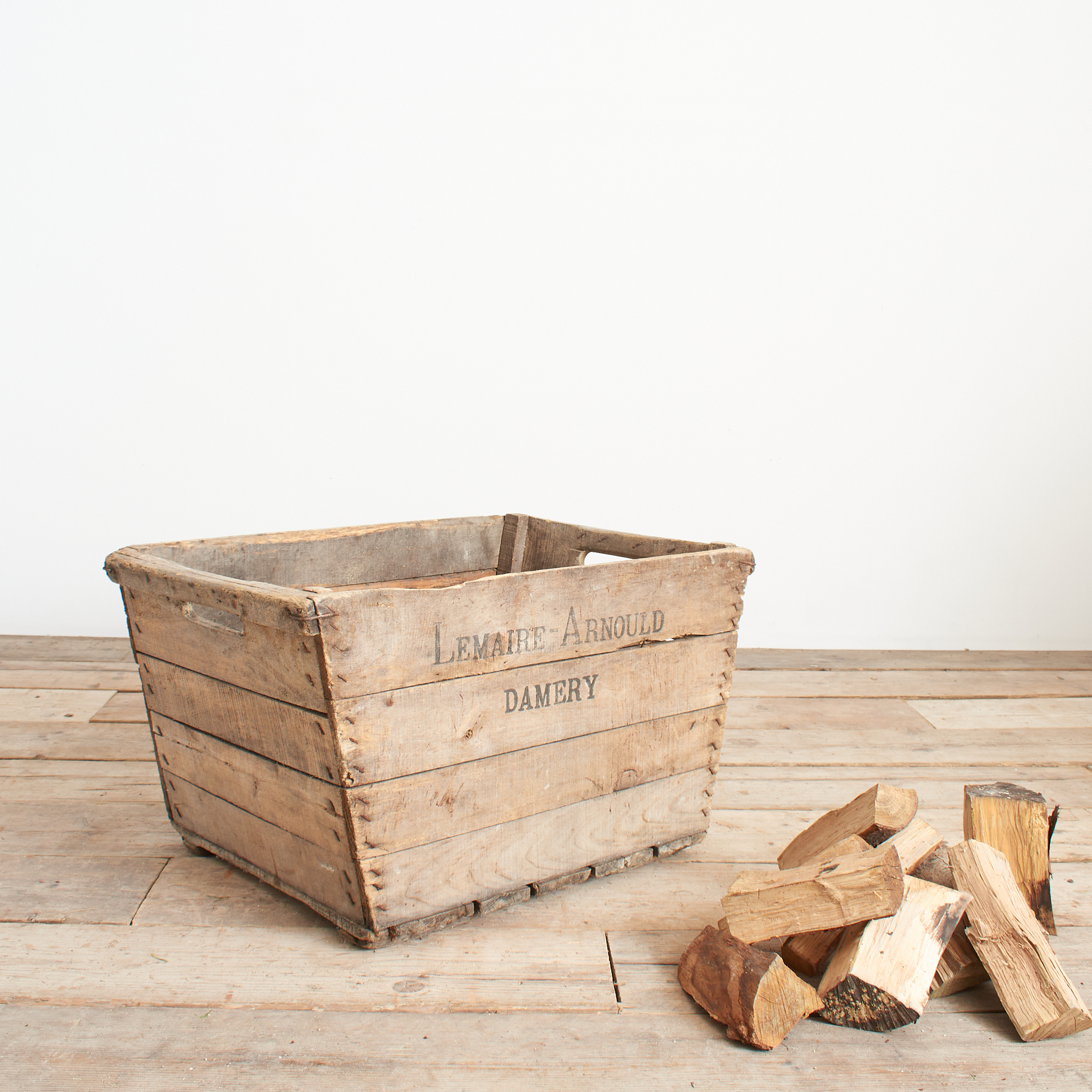 Antique French Champagne Wooden Harvest Crate – C