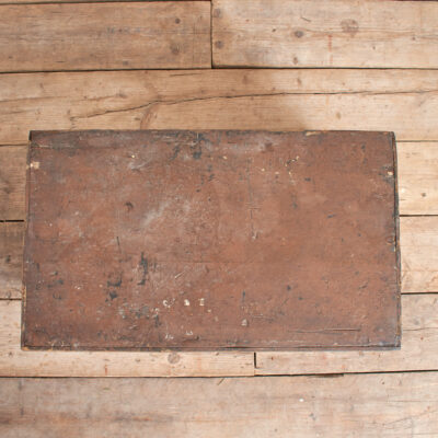 Antique Wooden Merchants Campaign Chest Blanket Box