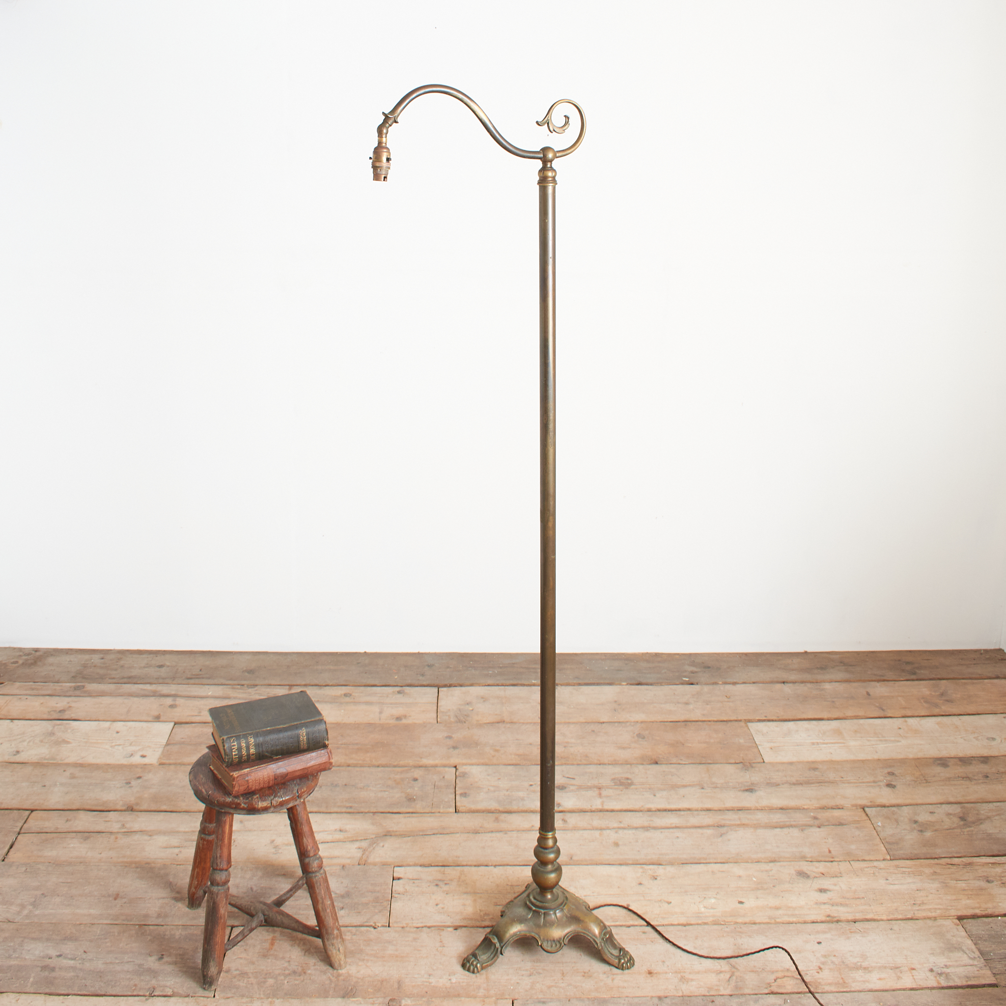 Antique US Military Brass Floor Lamp By Roeder & Co